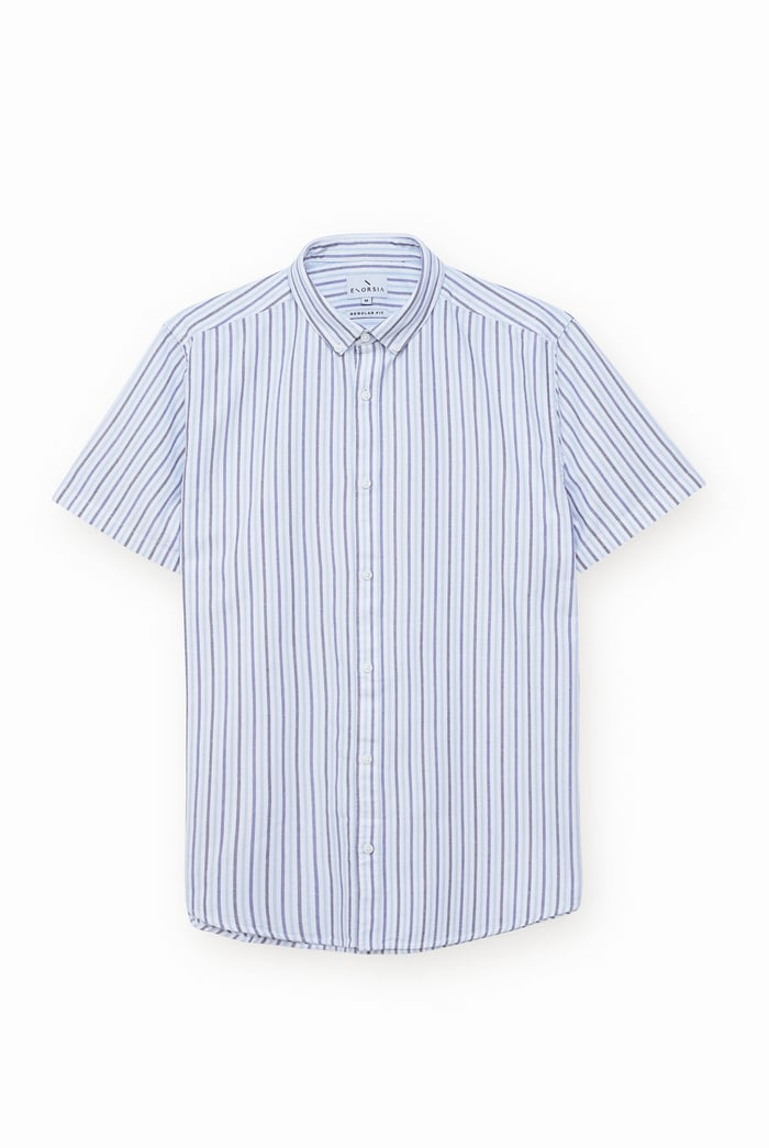 Stripe Short Sleeve Oxfrod Shirt