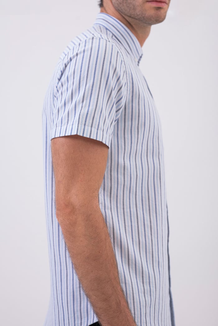 Stripe Short Sleeve Oxfrod Shirt