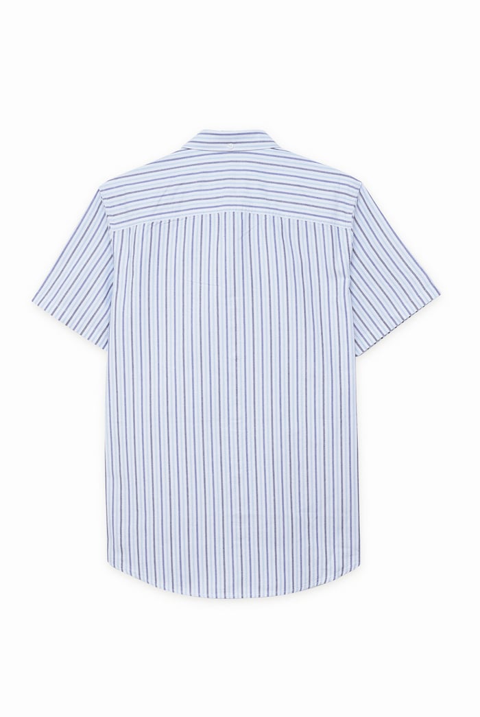 Stripe Short Sleeve Oxfrod Shirt
