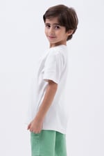 Crew Neck Shiny Printed T-Shirt