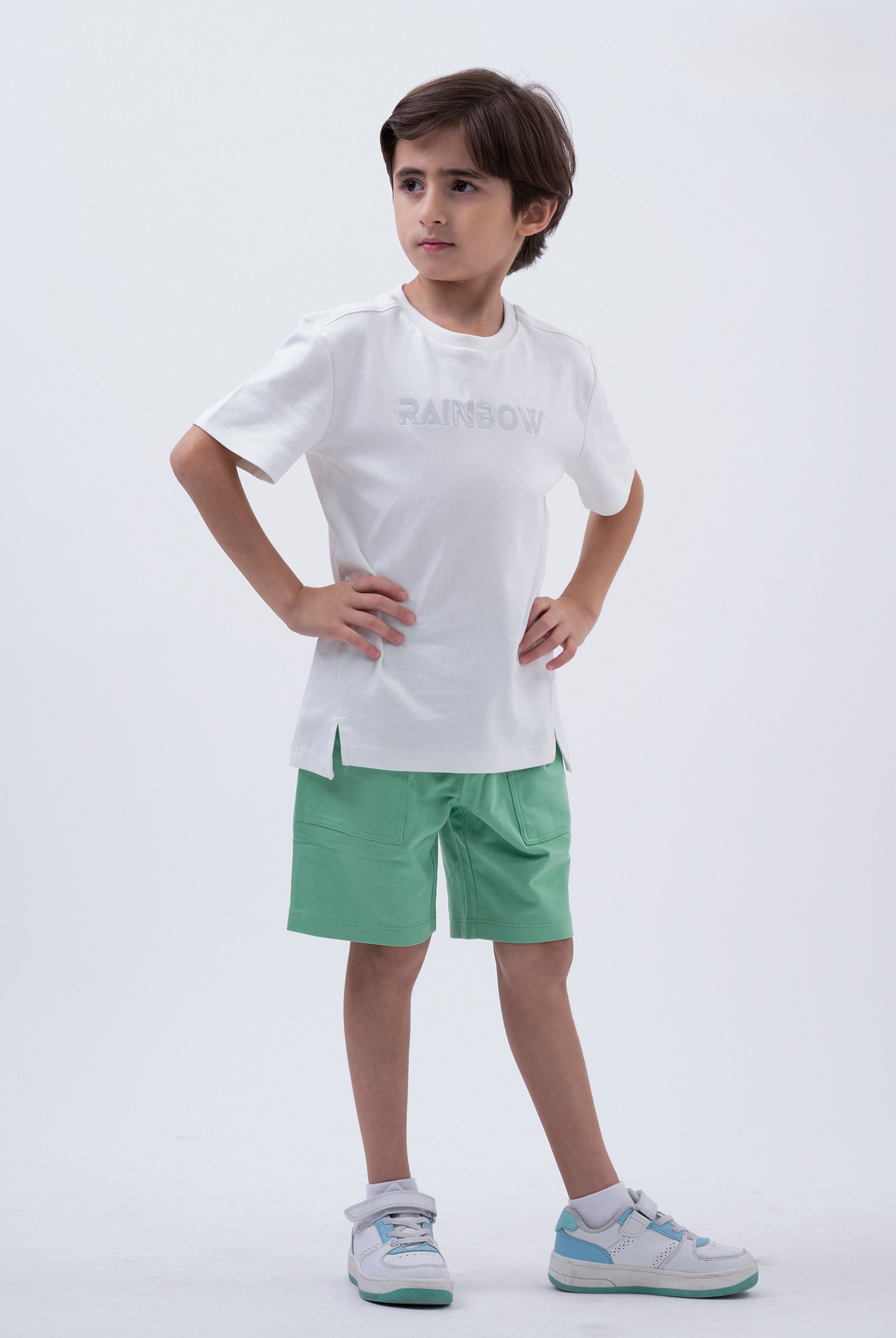 Crew Neck Shiny Printed T-Shirt