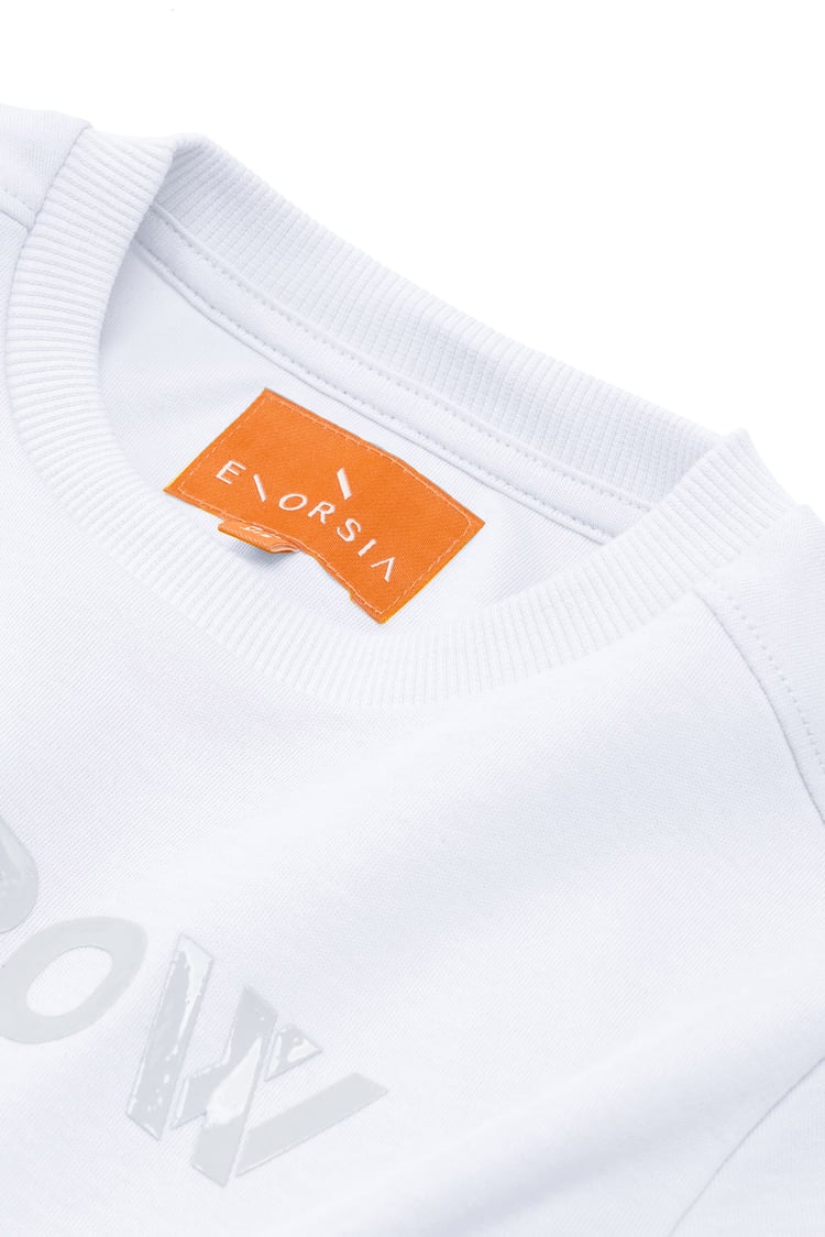 Crew Neck Shiny Printed T-Shirt