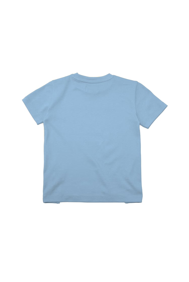 Crew Neck Shiny Printed T-Shirt