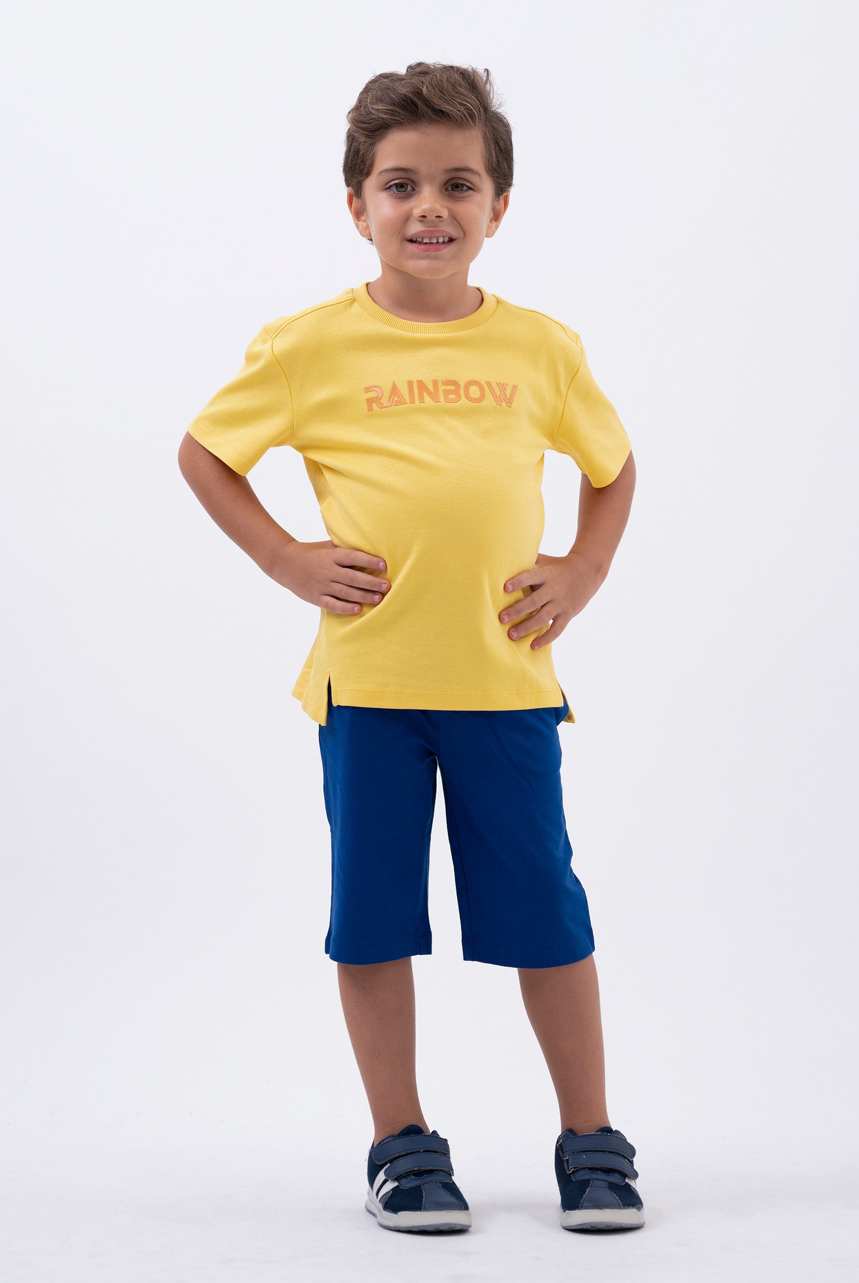 Crew Neck Shiny Printed T-Shirt