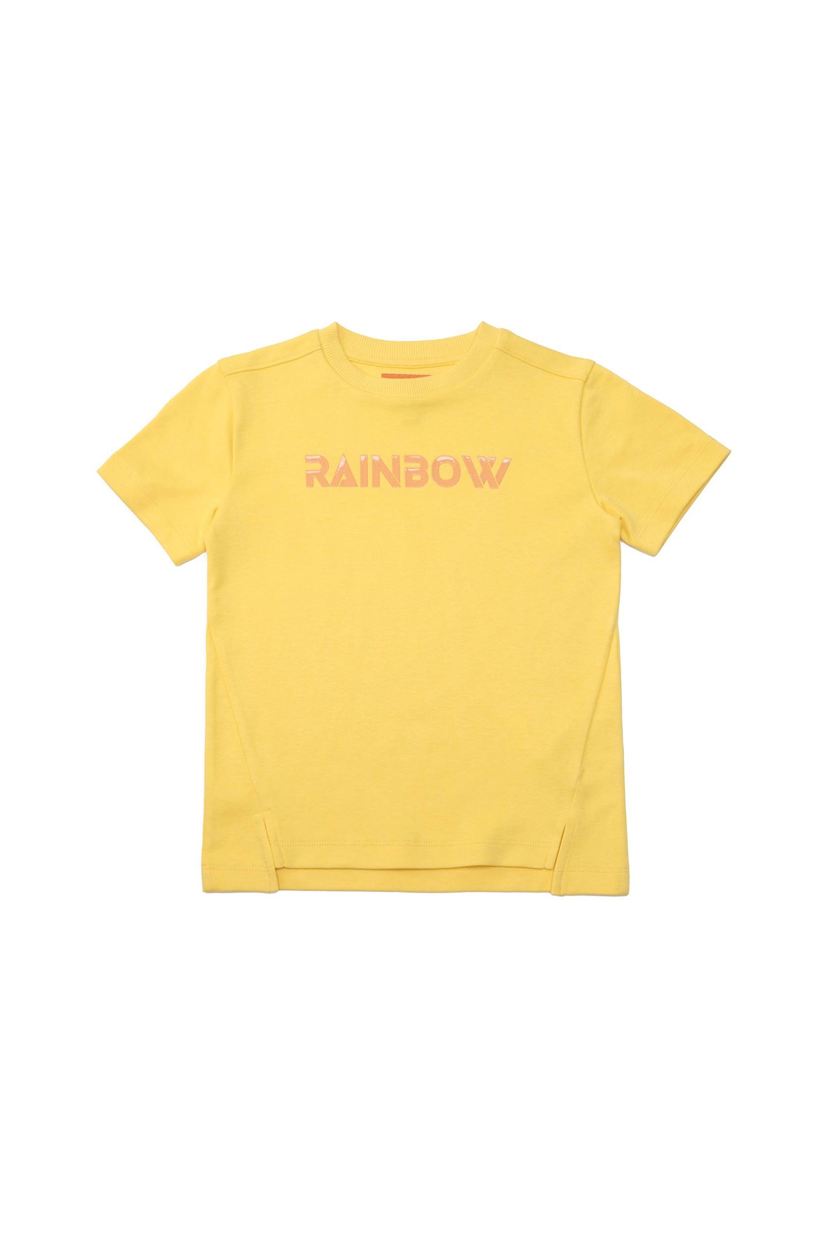 Crew Neck Shiny Printed T-Shirt