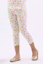 Girls Printed SS T-Shirt & Cropped Pyjama Set