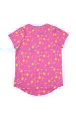 Girls Printed SS T-Shirt & Cropped Pyjama Set