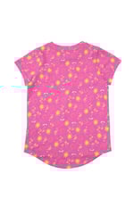 Girls Printed SS T-Shirt & Cropped Pyjama Set