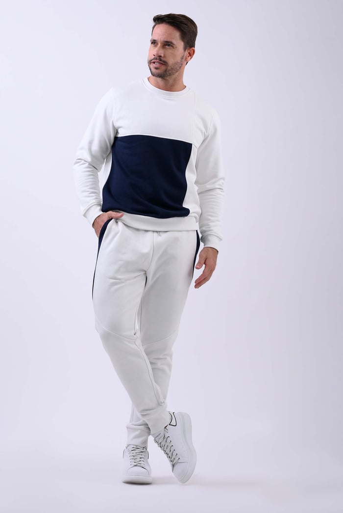 Crew Neck Colour Block Sweatshirt