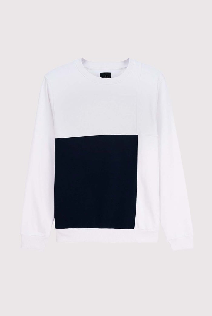 Crew Neck Colour Block Sweatshirt
