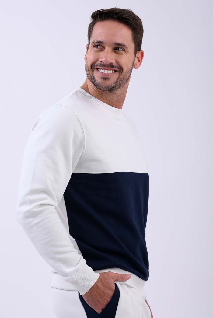 Crew Neck Colour Block Sweatshirt