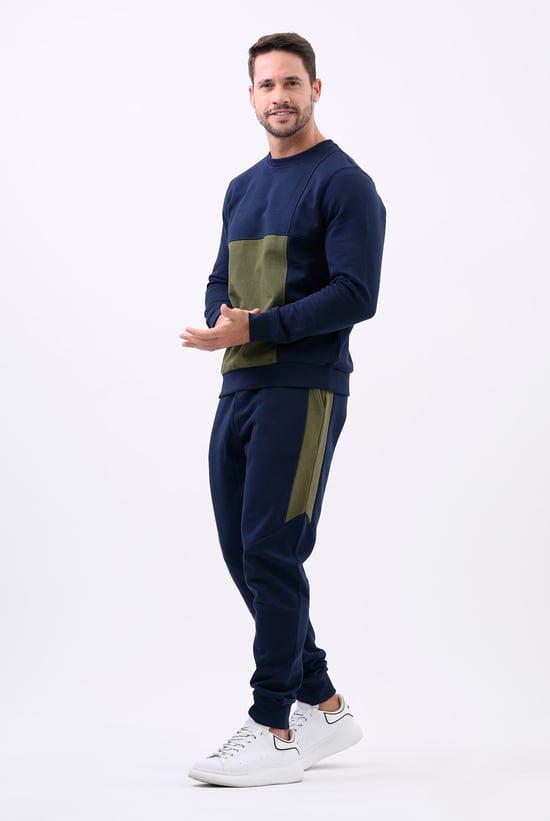 Colour Block Jersey Track Jogger