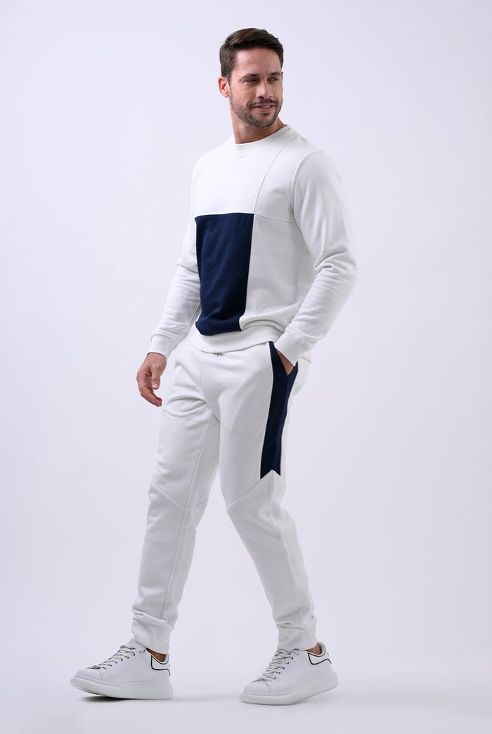 Colour Block Jersey Track Jogger