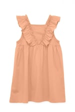 Girls Square Neck Ruffle Sleeve Dress