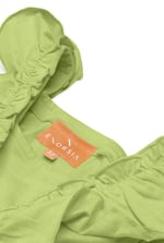 Girls Square Neck Ruffle Sleeve Dress