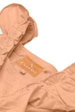 Girls Square Neck Ruffle Sleeve Dress