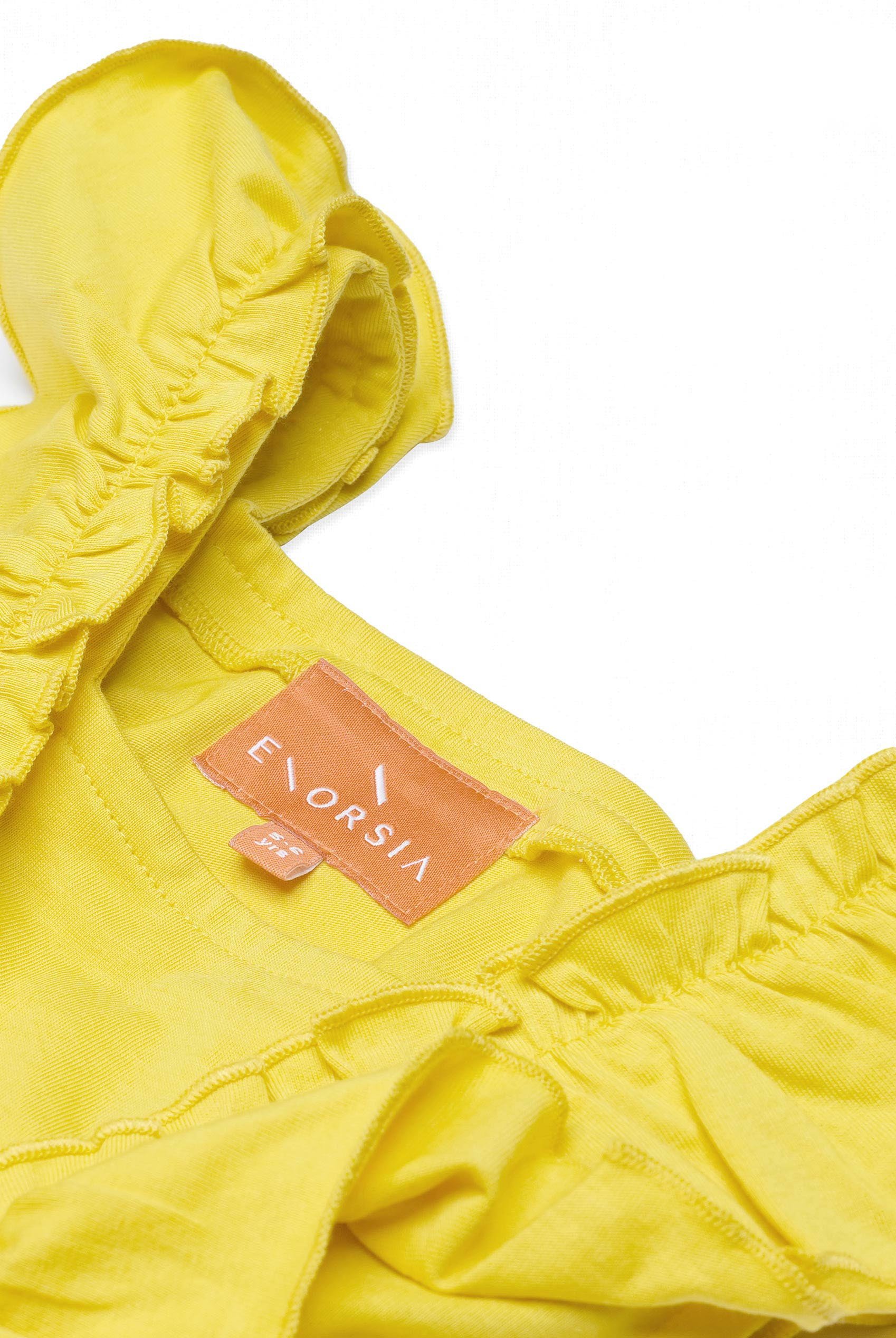 Girls Square Neck Ruffle Sleeve Dress