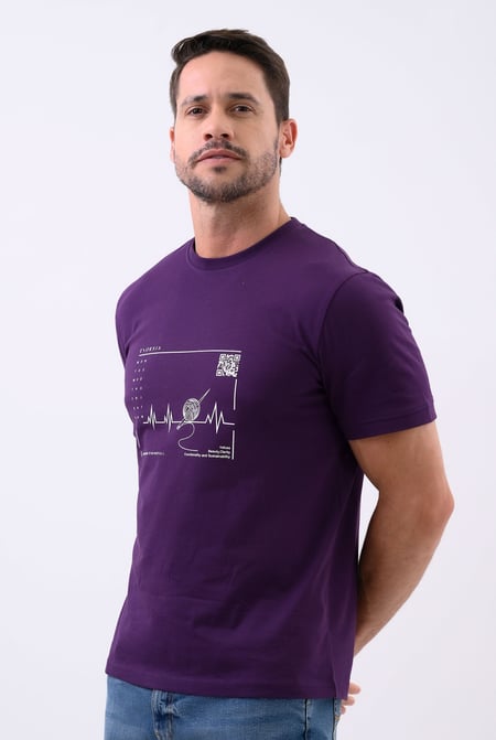 Purple Soft Cotton Short Sleeve T-Shirt