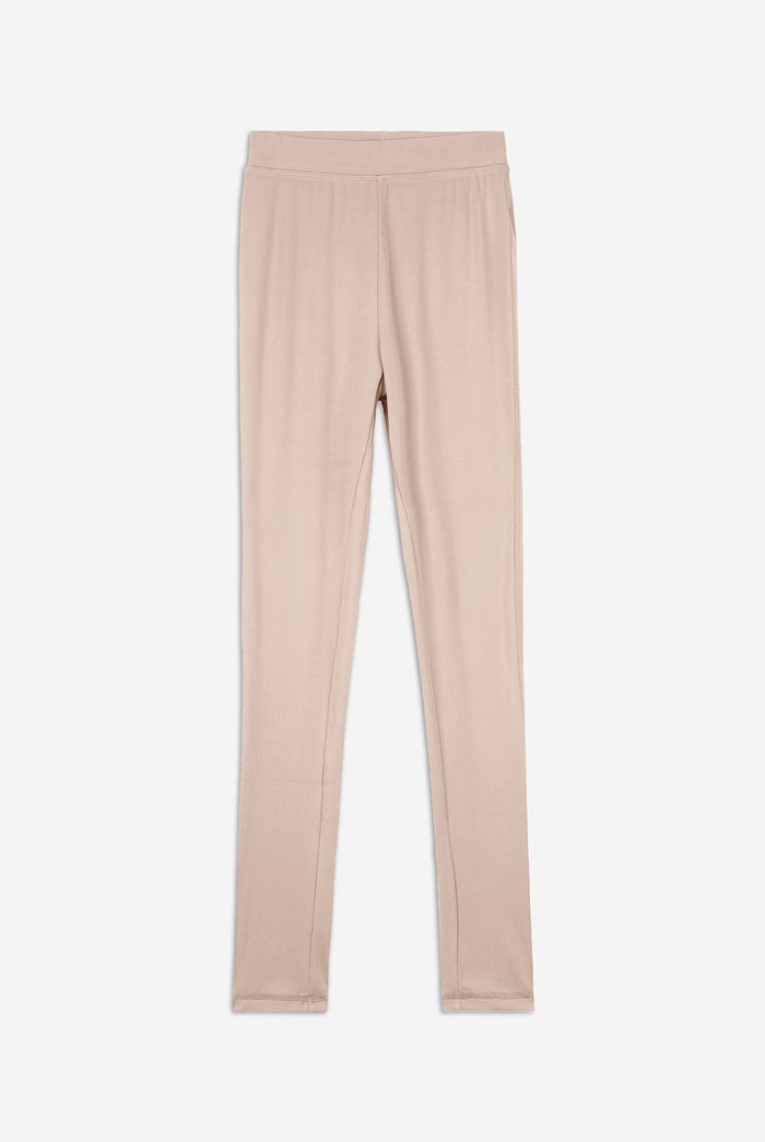 Womens High Waist Ribbed Leggings