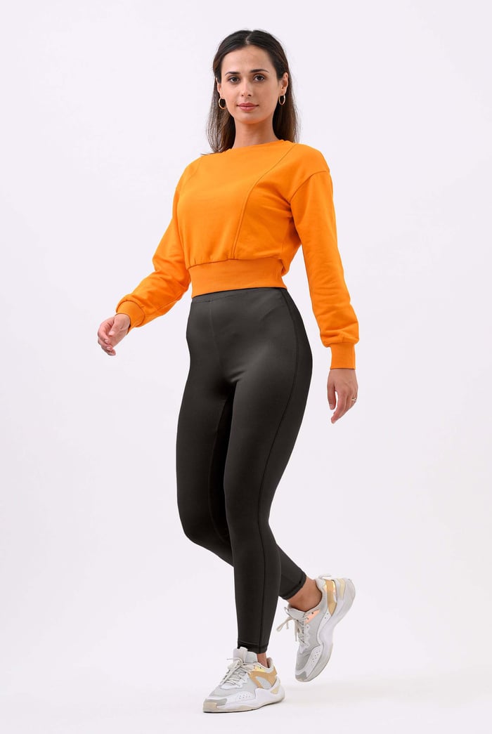 Womens High Waist Ribbed Leggings