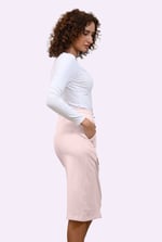 Split Back Terry Midi Skirt