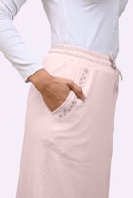 Split Back Terry Midi Skirt
