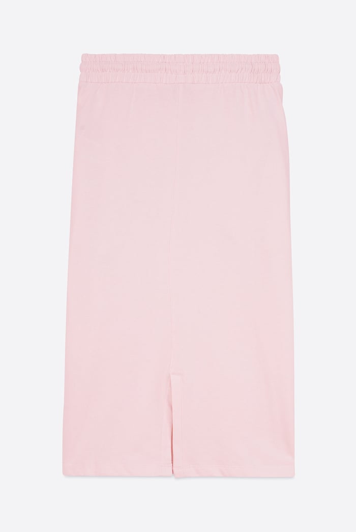 Split Back Terry Midi Skirt