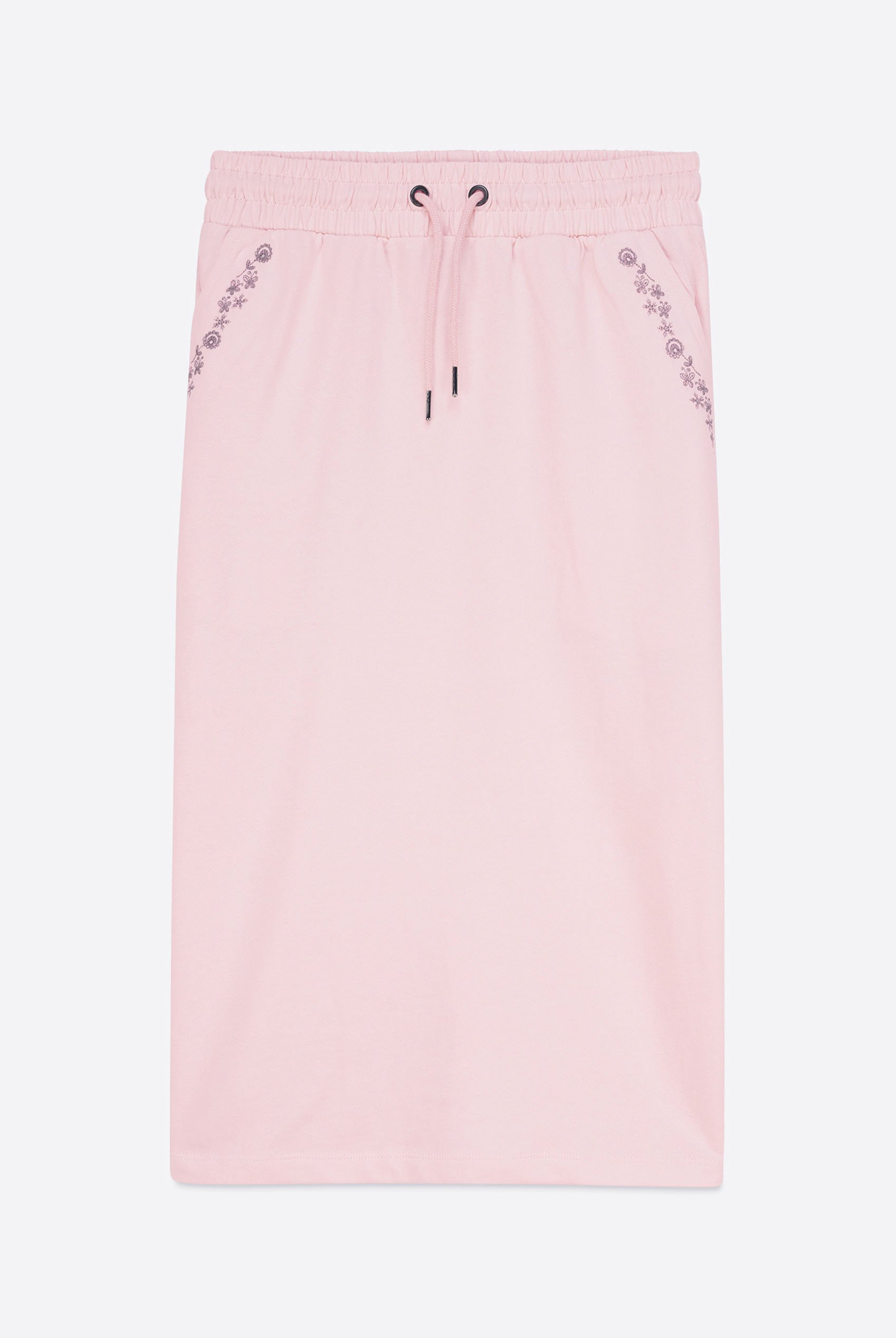 Split Back Terry Midi Skirt