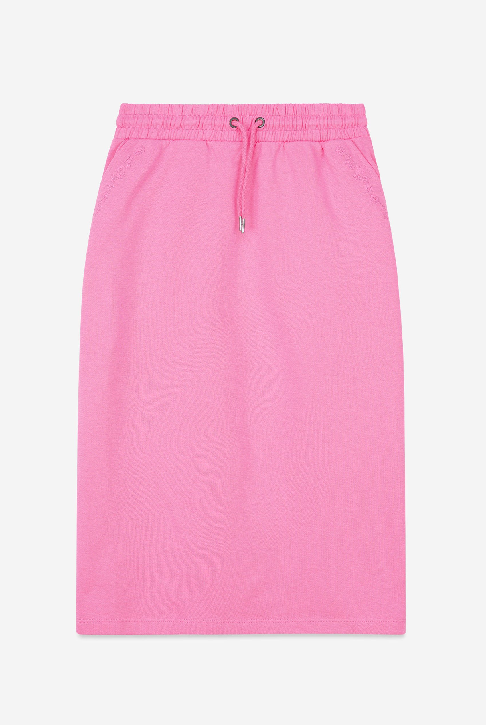 Split Back Terry Midi Skirt