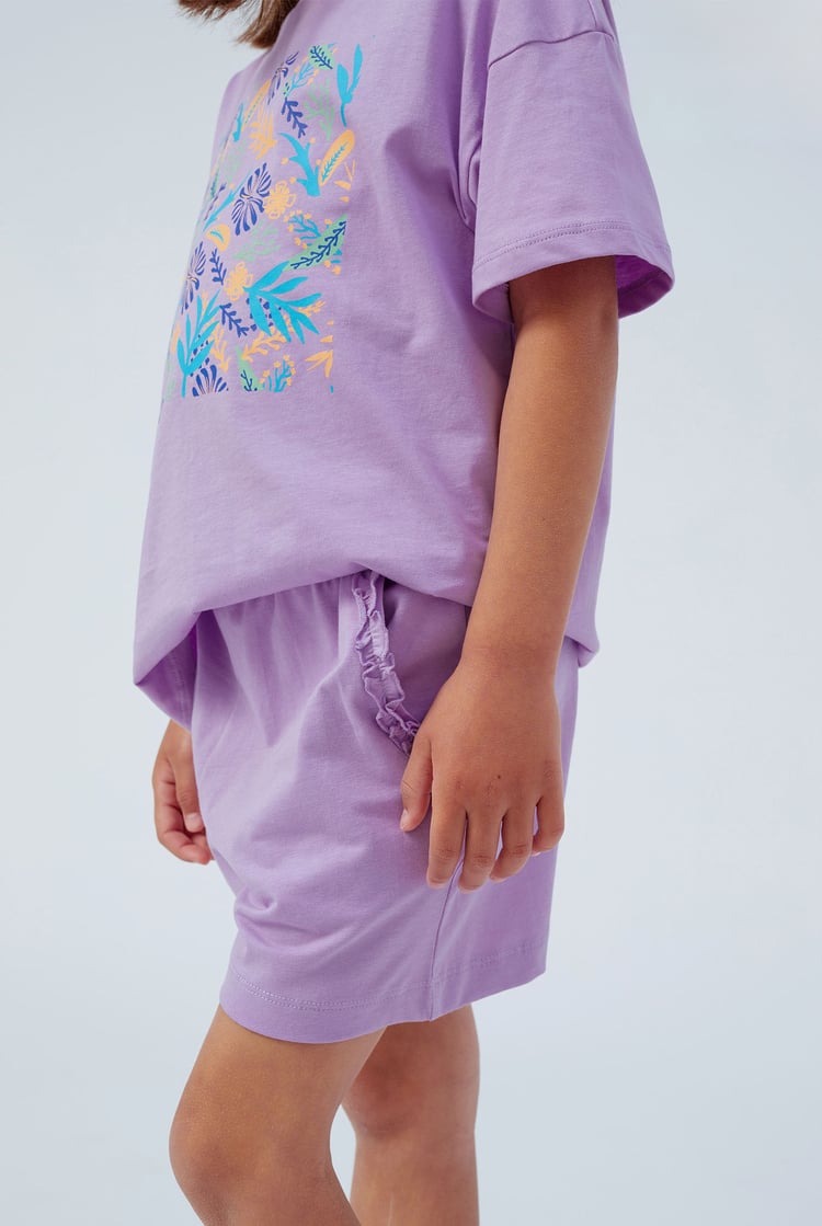 Frilly Pocket Jersey Shorts