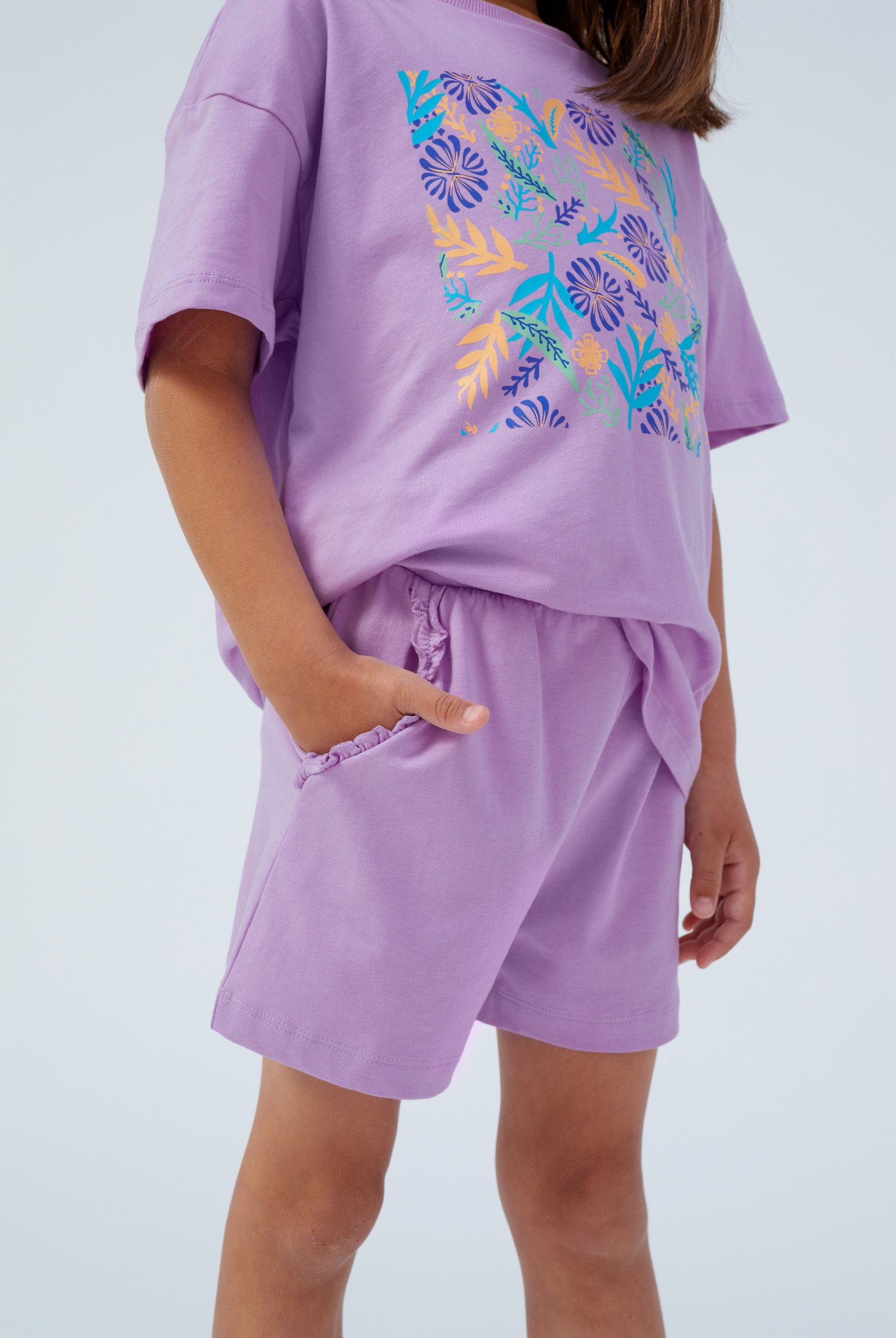 Frilly Pocket Jersey Shorts