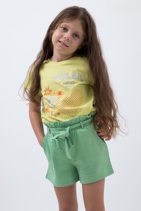 Green Paper Bag Jersey Shorts