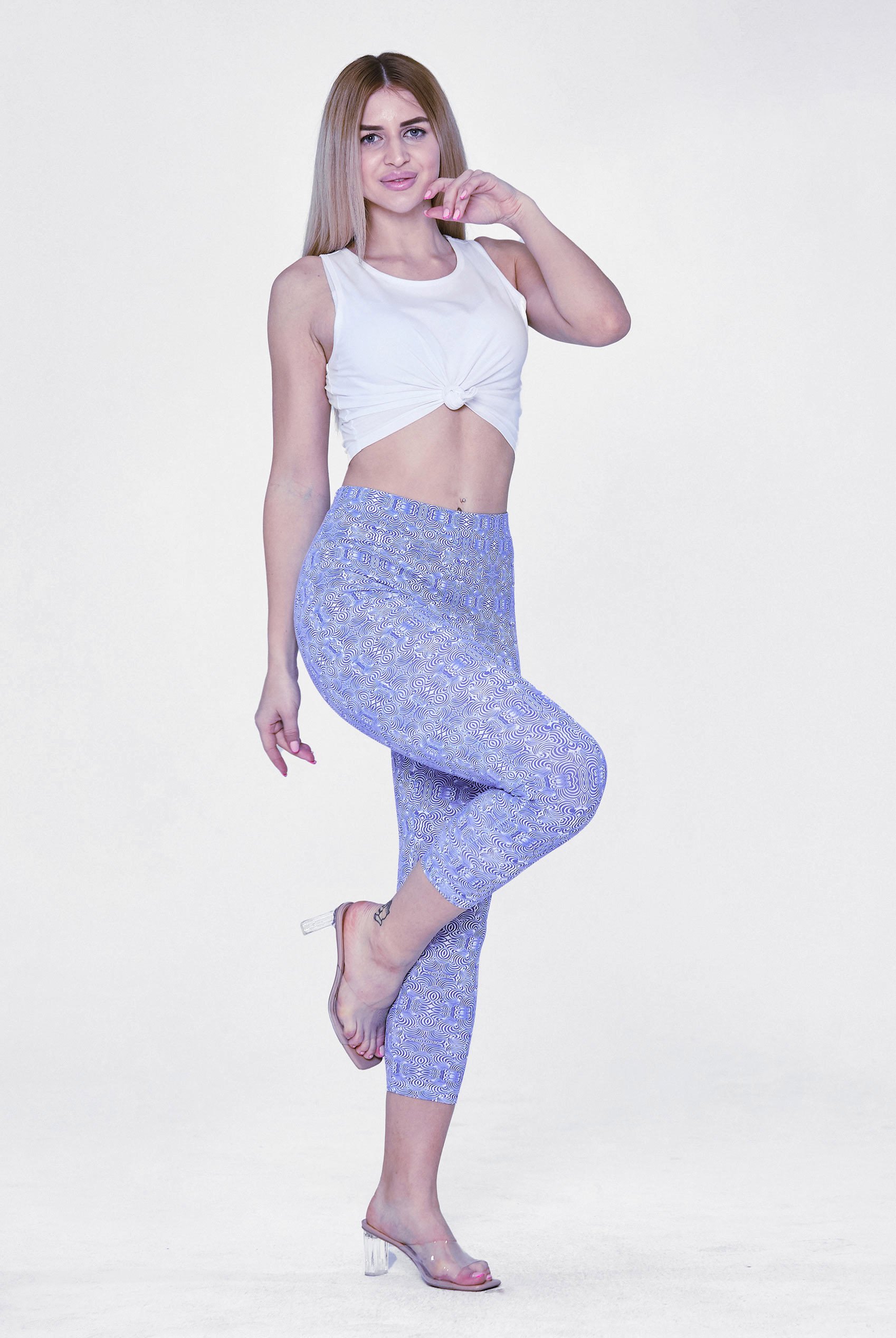 Bee Printed Cropped Leggings