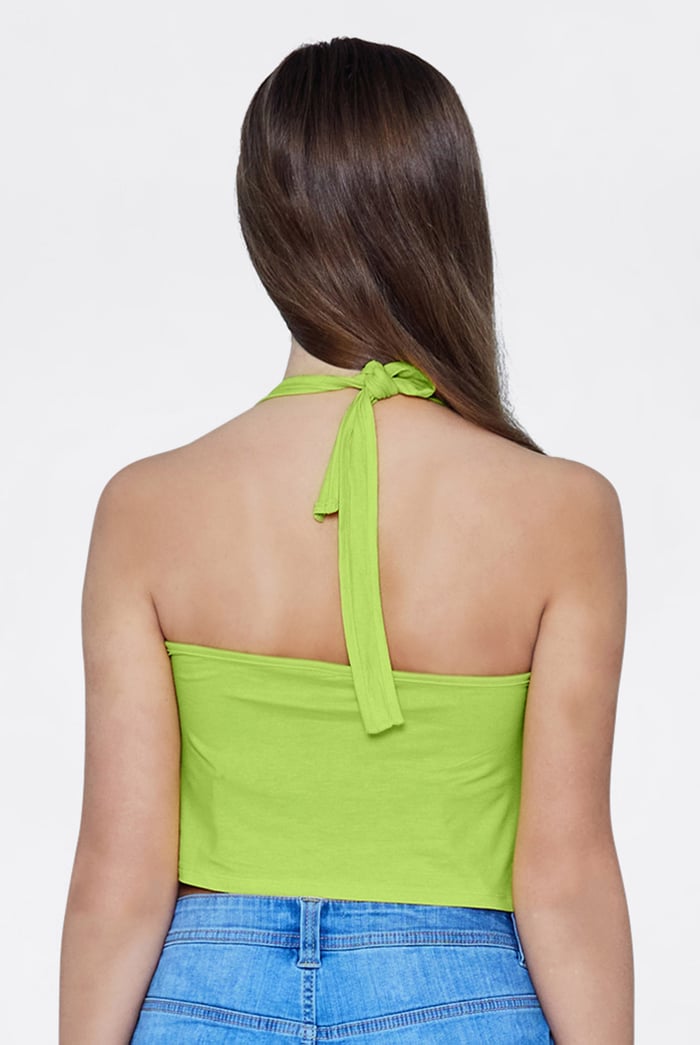 Halter Neck Crop Tank Top