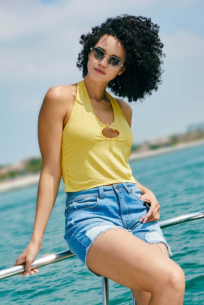 Halter Neck Crop Tank Top
