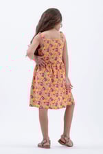 Strappy Floral Printed Jersey Dress