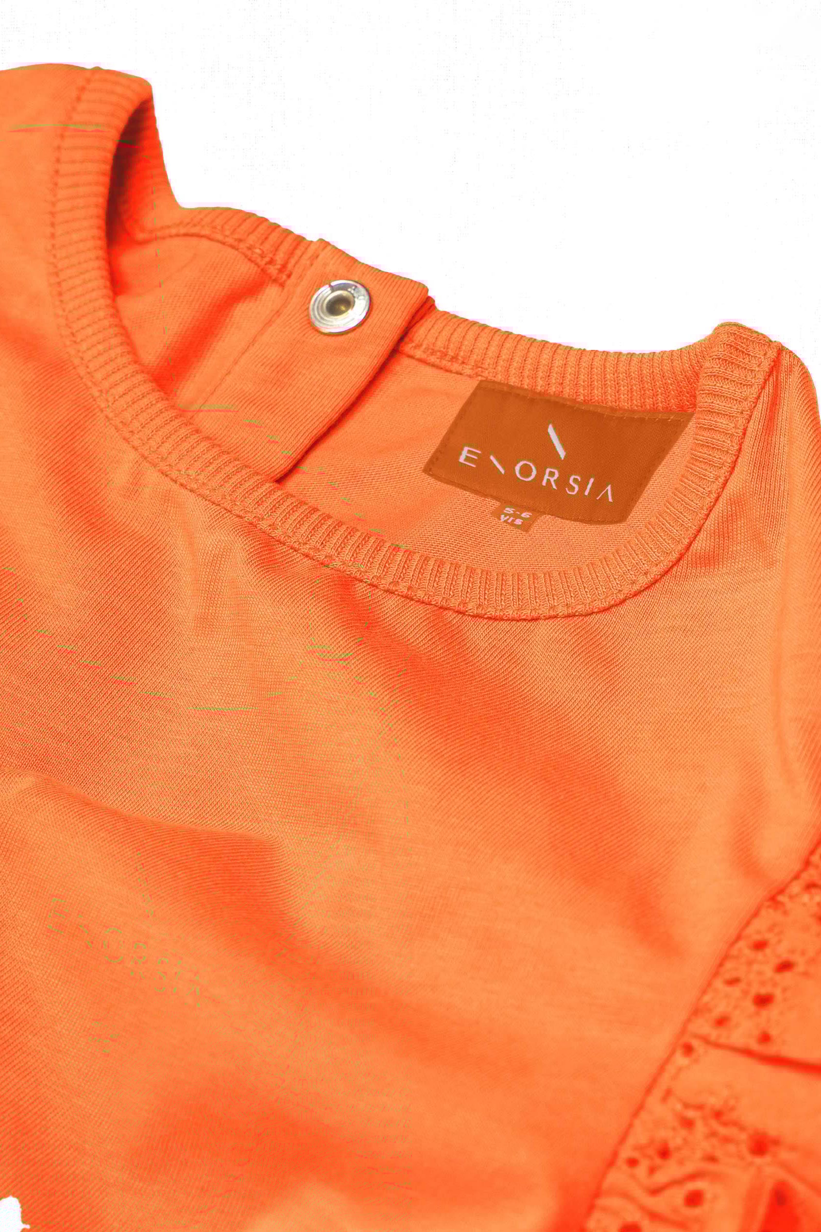 Girls Top With Broderie Ruffle