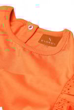 Girls Top With Broderie Ruffle