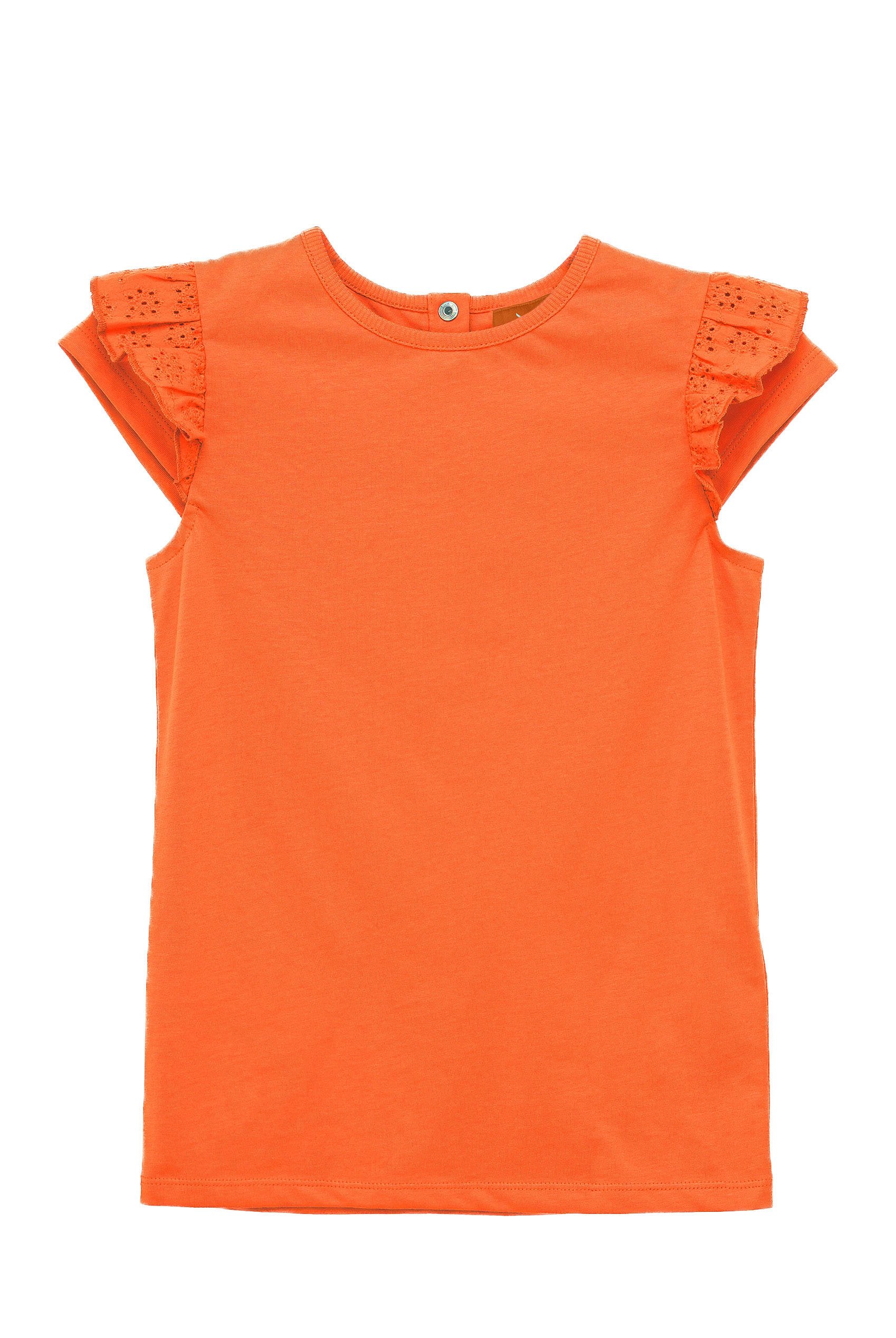 Girls Top With Broderie Ruffle