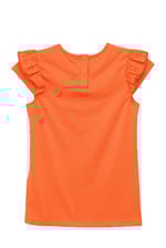 Girls Top With Broderie Ruffle
