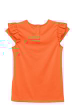 Girls Top With Broderie Ruffle
