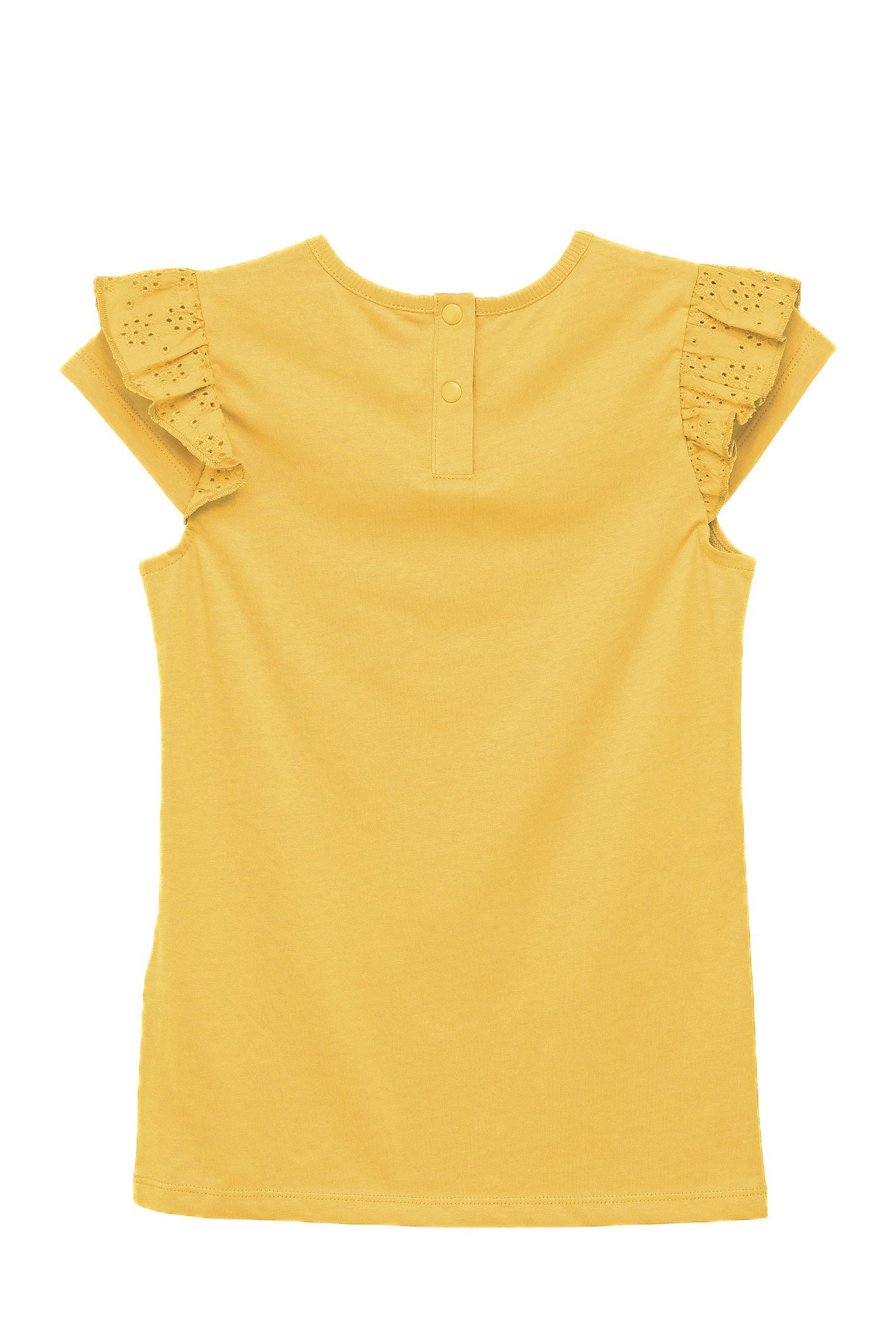 Girls Top With Broderie Ruffle