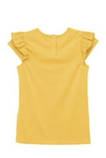Girls Top With Broderie Ruffle
