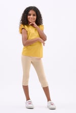 Girls Top With Broderie Ruffle