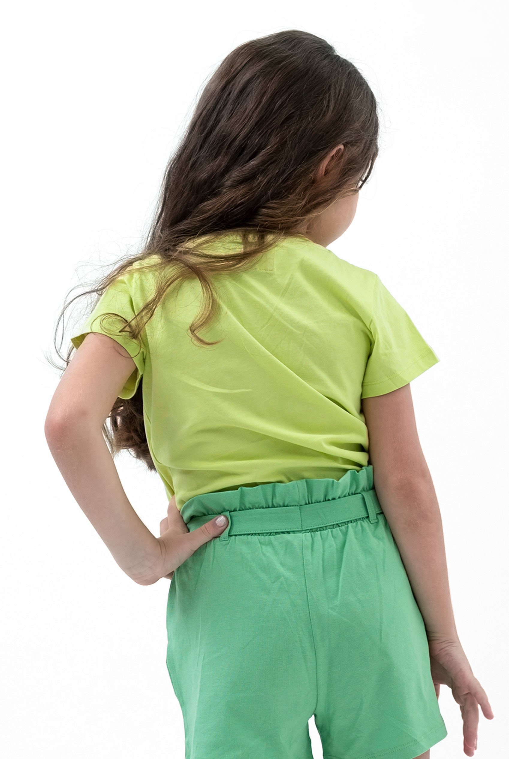 Double Layer Sunny Glitter Printed T-Shirt