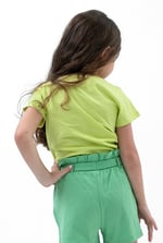 Double Layer Sunny Glitter Printed T-Shirt