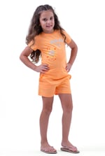 Double Layer Sunny Glitter Printed T-Shirt