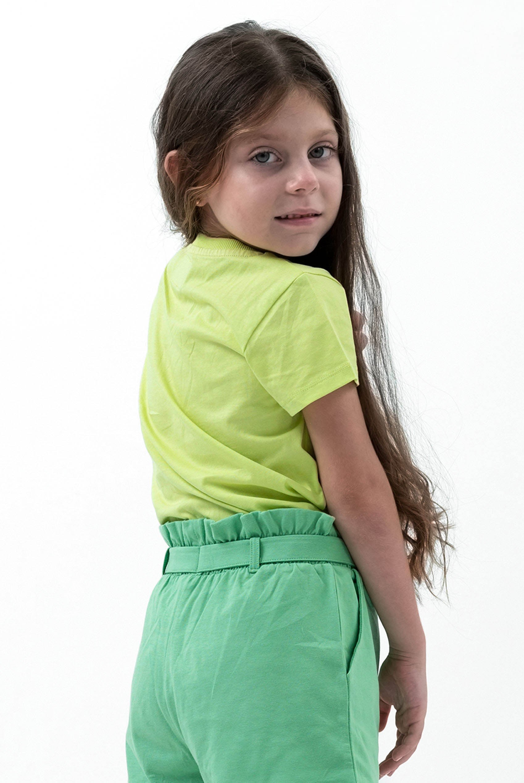 Double Layer Sunny Glitter Printed T-Shirt