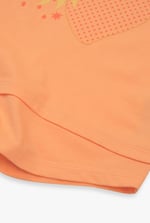 Double Layer Sunny Glitter Printed T-Shirt