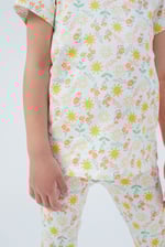 Girls Sun Flower Print Pyjama Set